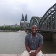 Dj Mizzy Rhine river near Dom Cathedral Cologne Germany