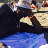 Dj Mizzy on Barcelona beach