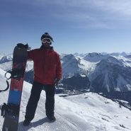 Dj Mizzy snowboarding in Arosa Switzerland