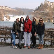 Dj Mizzy with friends at the Rhine falls